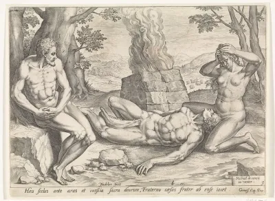 Eva treurt om de dood om Abel