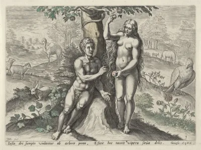 Eva verleidt Adam