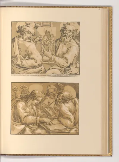 Evangelisten Markus und Lukas; Evangelisten Johannes und Matthäus