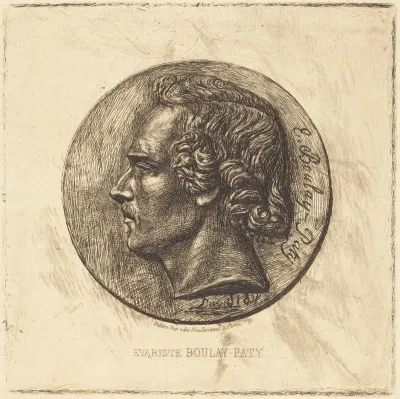 Evariste Boulay-Paty; A Poet (From a Bronze by David d'Angers)