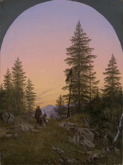 Evening atmosphere in the mountains