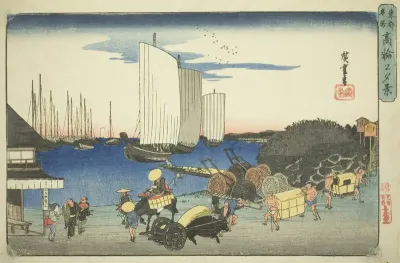 Evening View of Takanawa (Takanawa no yukei), from the series "Famous Places in the Eastern Capital (Toto meisho)"