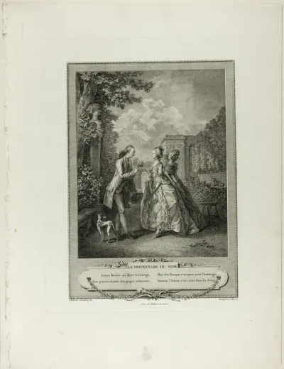 Evening Walk, from Monument du Costume Physique et Moral de la fin du Dix-huitième siècle