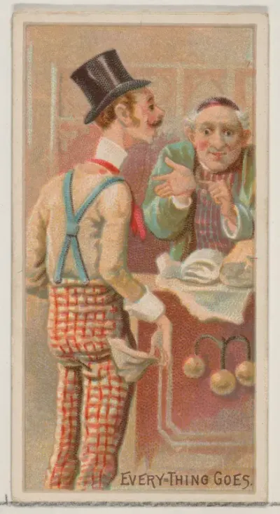Everything Goes, from the Jokes series (N87) for Duke brand cigarettes