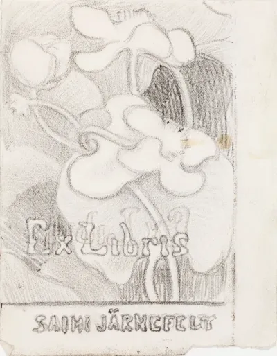 Ex Libris Saimi Järnefelt (Marsh Marigold)