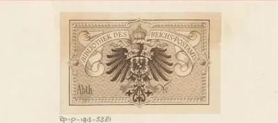 Ex libris van Bibliothek des Reichs-Postamts