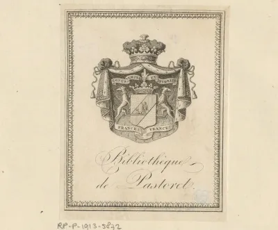Ex libris van Claude-Emmanuele de Pastoret