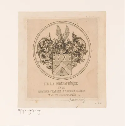Ex libris van Gustave Charles Antoine Marie van Havre
