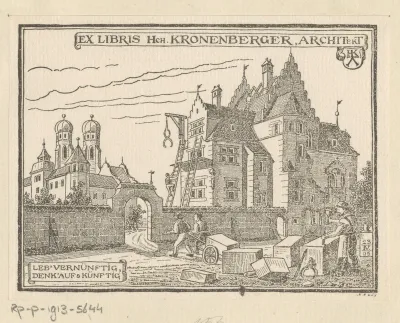 Ex libris van Hch. Kronenberger, Architekt