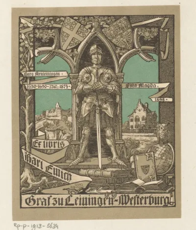Ex libris van Karl Emich Graf zu Leiningen-Westerburg