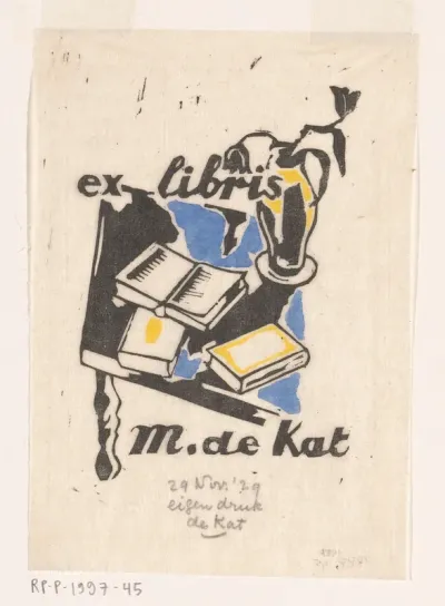 Ex libris van Maria Jannetta de Kat-van Zijl