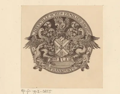 Ex libris van Neufville'sches Familien-archiv Frankfurt a/M