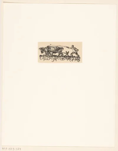 Ex libris van P.H. Burgers