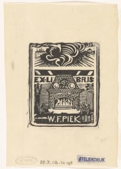 Ex libris van W. F. Piek
