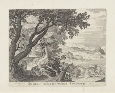 Ex pietate leuat caua vulnera Samaritanus