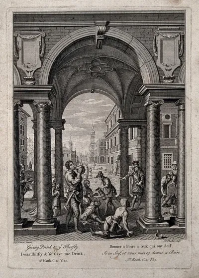 Examples of charity: giving drink to the thirsty