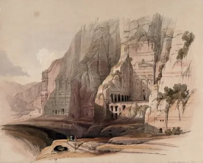 Excavations at the eastern end of the valley, Petra