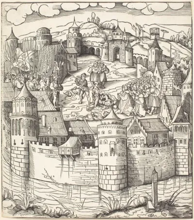 Execution of a Man at a Market-Place of a Town