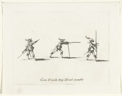Exercities met een musket: voorbereidingen voor het afvuren van een musket