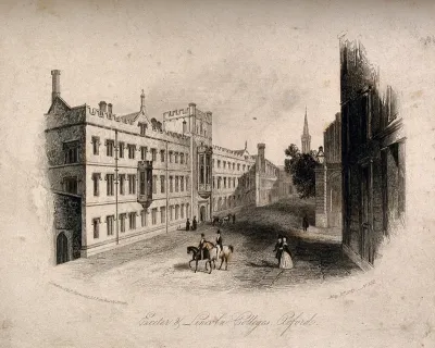 Exeter and Lincoln College, Oxford: panoramic views