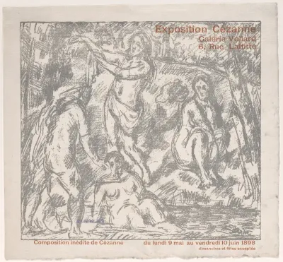 Exhibition Announcement and Catalogue for a Cézanne show at the Galerie Vollard (May 9–June 10, 1898)
