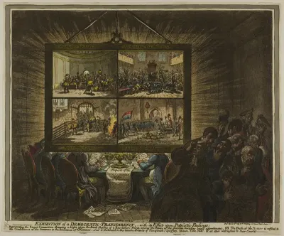 Exhibition of a Democratic Transparency, with its Effect Upon Patriotic Feelings