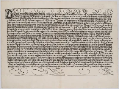 Explanatory Text, Part I, from the Arch of Honor, proof, dated 1515, printed 1517-18