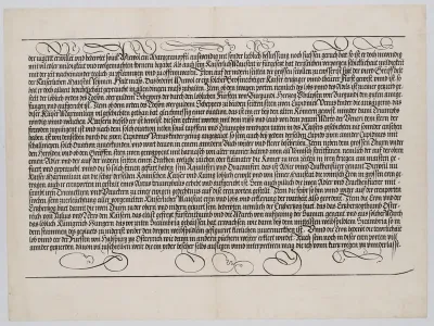 Explanatory Text, Part V, from the Arch of Honor, proof, dated 1515, printed 1517-18