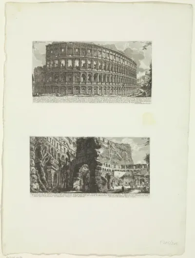 Exterieur en interieur van het Colosseum te Rome