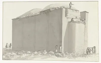 Exterieur van de antieke tempel ten oosten van Gallipoli