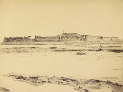 Exterior of the North Fort Peiko River Showing the English and French Entrance, August 21
