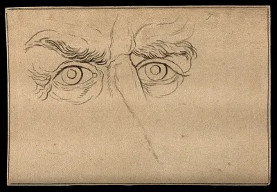 Eyes expressing an imperious and passionate character, according to Lavater