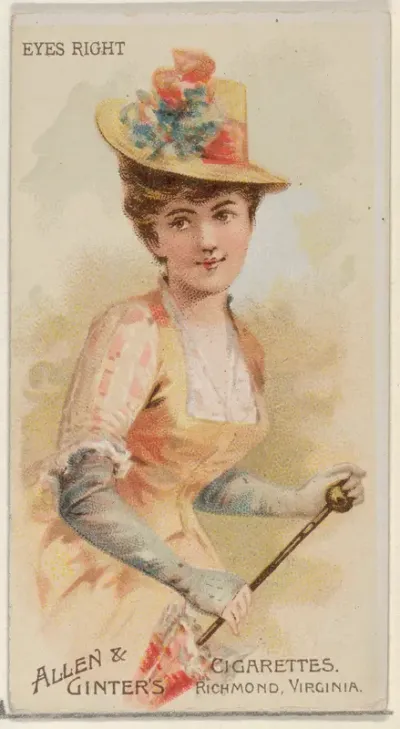 Eyes Right, from the Parasol Drills series (N18) for Allen & Ginter Cigarettes Brands