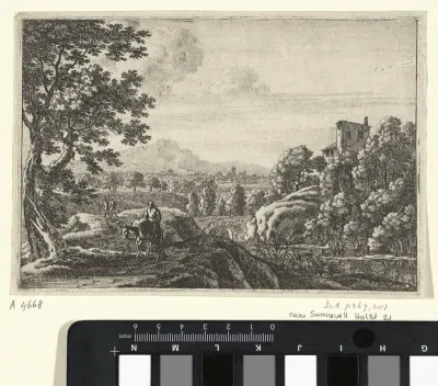 Ezeldrijver op een pad