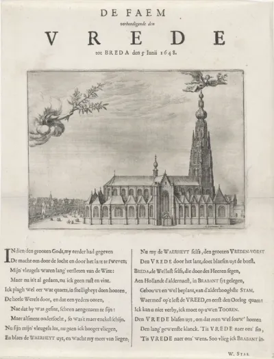 Faam boven de Grote Kerk te Breda