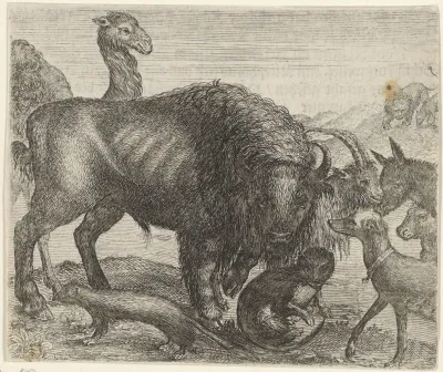 Fabel van de bizon en de andere dieren