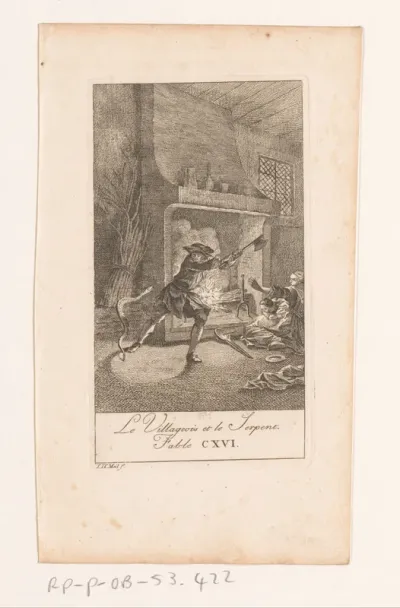 Fabel van de dorpelingen en de slang