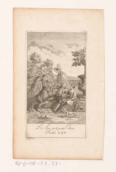 Fabel van de ezel en het hondje
