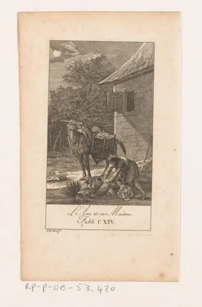 Fabel van de ezel en zijn meester