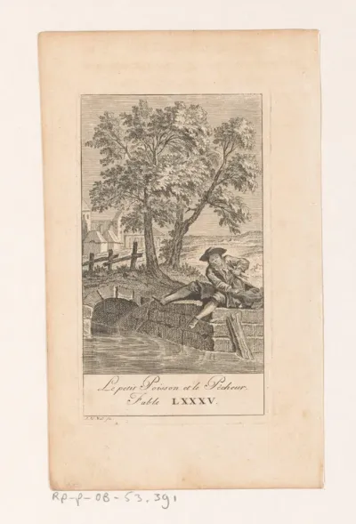 Fabel van de kleine vis en de visser