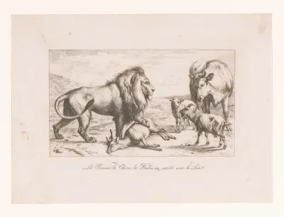 Fabel van de leeuw en de prooi
