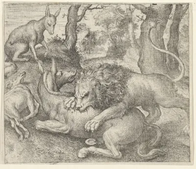 Fabel van de leeuw en de vos