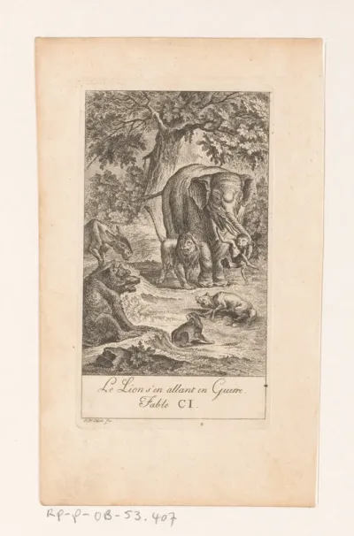 Fabel van de leeuw op oorlogspad