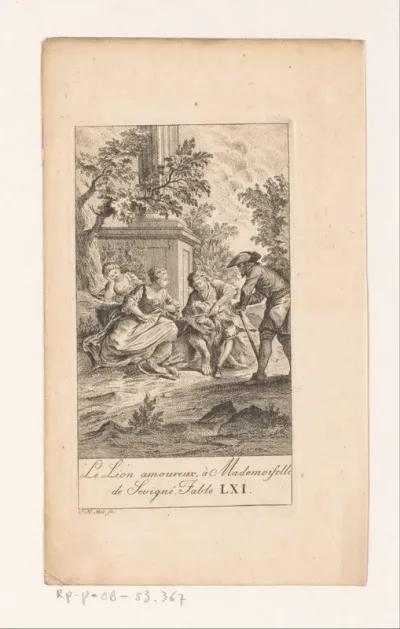 Fabel van de leeuw verliefd op mademoiselle de Sevigné