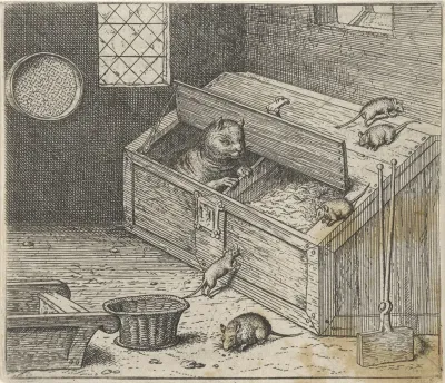 Fabel van de oude kat en de muizen