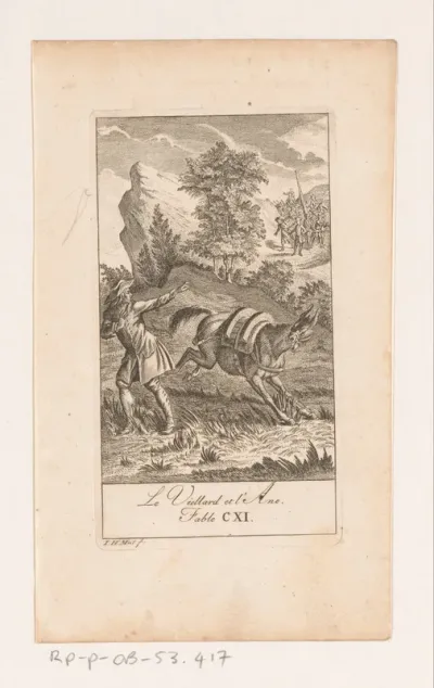 Fabel van de oude man en de ezel
