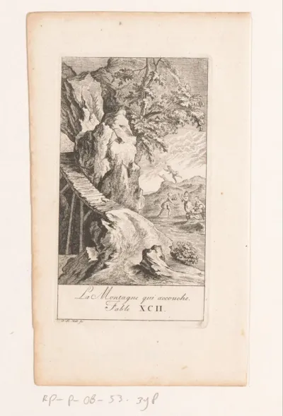 Fabel van de spelende mensen in gebergte
