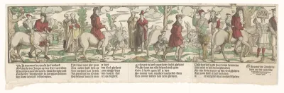 Fabel van de vader, de zoon en de ezel (drie van de vier blokken)
