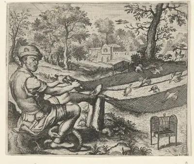 Fabel van de vogelvanger en de slang