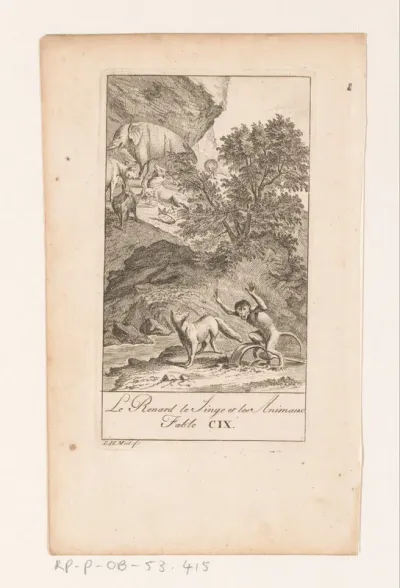 Fabel van de vos, de aap en andere dieren